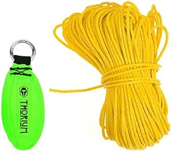 THORIUM Arborist Throw Weight Bag Set Kit - Bright Green 12oz / 340g Slingshot Launcher Pouch - Complete with 150 / 45m Throw Line Rope
