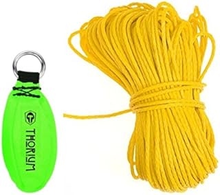 THORIUM Slingshot Launcher Arborist Throw Weight Bag Pouch Set Kit - Bright Green 12oz / 340g complete with BONUS 150' / 45m Throw Line Rope