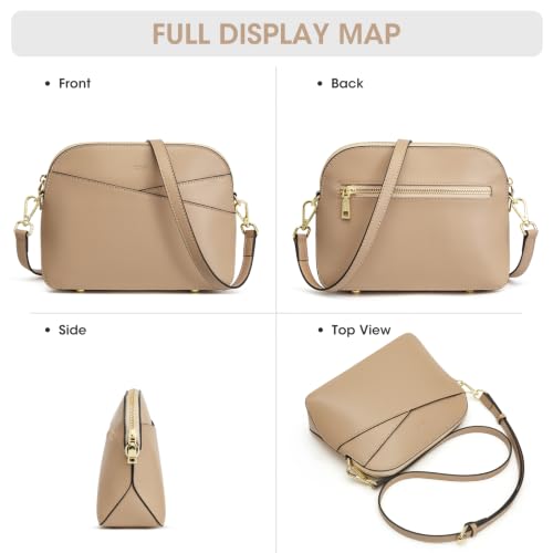 Image of Kattee Small Leather Crossbody Bags for Women, Trendy Purses Handbags Shoulder Bag, Genuine Leather Cross Body Bag for Woman