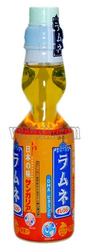 Ramune Japanese Soft Drink Orange Flavor