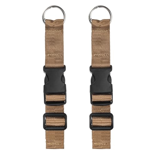 Image of M METERXITY 2-Pack Add A Bag Luggage Strap, Adjustable Suitcase Belt for Connecting Handbag /Backpack /Jacket, Luggage Connector [Brown]