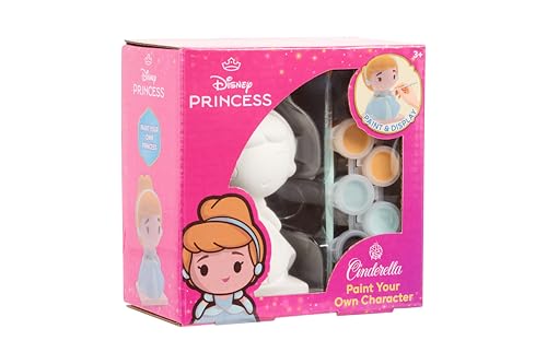Juego de pintura de Cenicienta de Disney Princess | Figura de yeso para pintar para niños | Kit de manualidades creativo con pinturas y pinceles | Idea de regalo DIY a partir de 3 años | Producto
