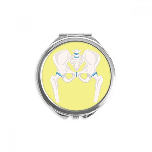 Miroir de poche illustration médicale pelvienne de 2,6 pouces compact et multicolore