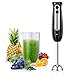 Batidora de mano de acero inoxidable con vaso medidor de 700 ml, 2 velocidades, 400 W, batidora de inmersión negro/metal