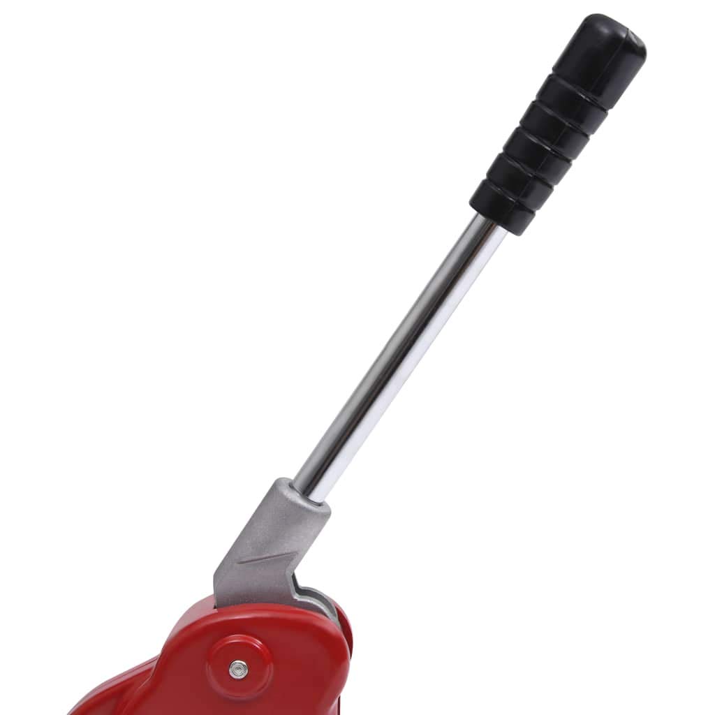 Buttonmaschine mit Kreisschneider 37 mm rot aus Stahl und Kunststoff, Bastelset Werkzeug für DIY Handarbeit, Kunsthandwerk, Nähen, Malen, Kreativität in Schule, Werkstatt und Atelier