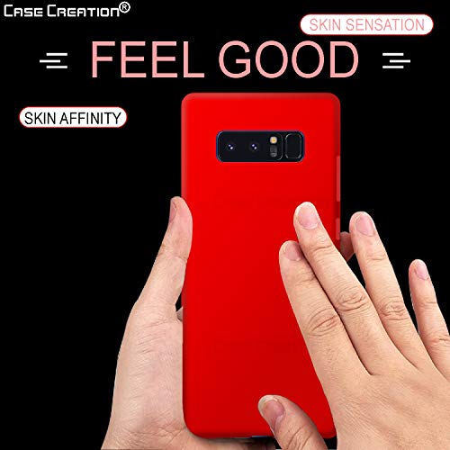 Image of Case Creation Luxurious OG Series for Samsung Note 8 Case Cover,Anti-Dirty Slim Case Frosted Matte Cute Candy TPU Raised Bezel (Splash of Color) Back Cover for Samsung Galaxy Note8 -Wine Red