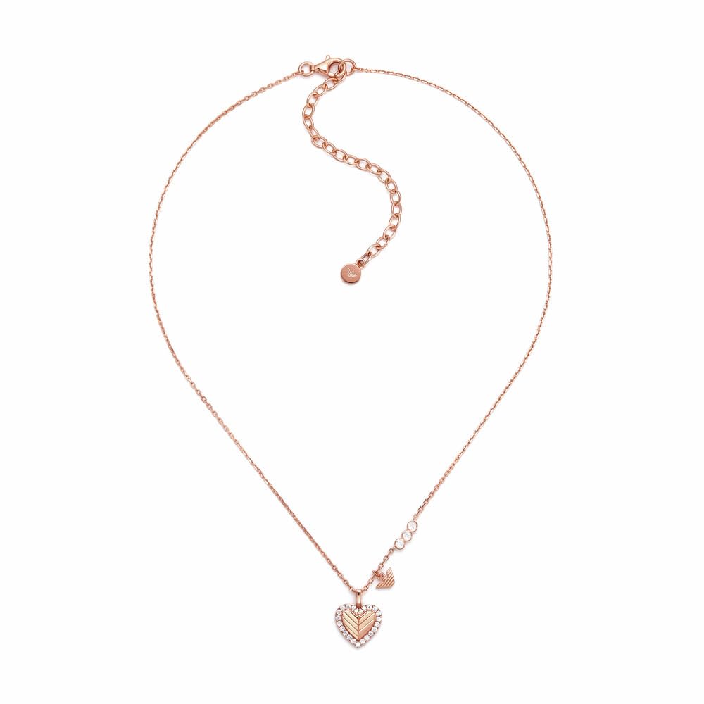 Emporio Armani Damen-Edelstahl- oder Sterlingsilber-Halskette mit Karabinerverschluss