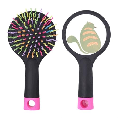 Brosse à cheveux démêlante anti-casse vert cyan aquarelle pour un brossage fluide et doux