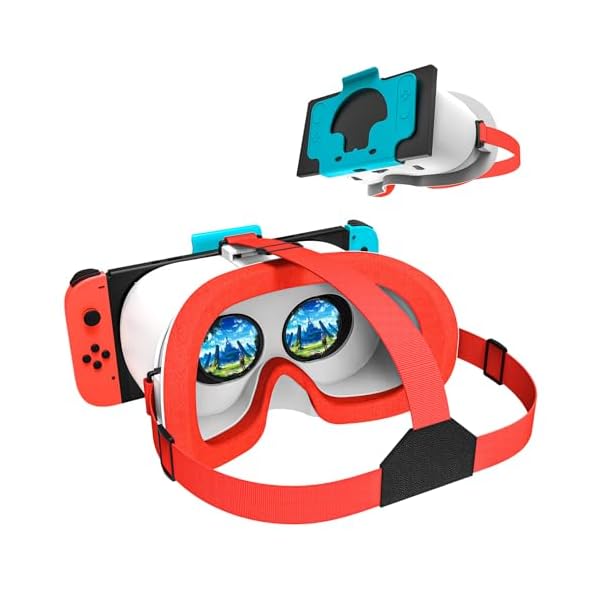 MVPTGRS VR Headset for Original Nintendo Switch & Switch OLED Model Upgraded, Virtual Reality Glasses with Adjustable HD Lenses and Comfortable Head Strap, Labo Kit, 4D Goggles