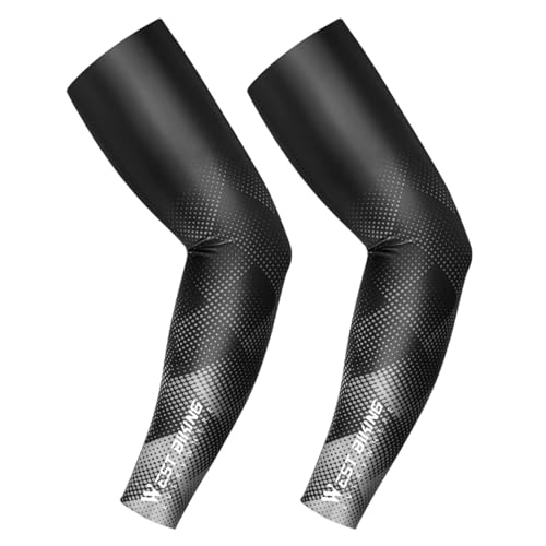 Samuliy Mangas de brazo de enfriamiento para hombre, mangas de brazo con protección solar UV, protector de brazo UV de secado rápido, accesorio deportivo al aire libre, fundas de enfriamiento de seda