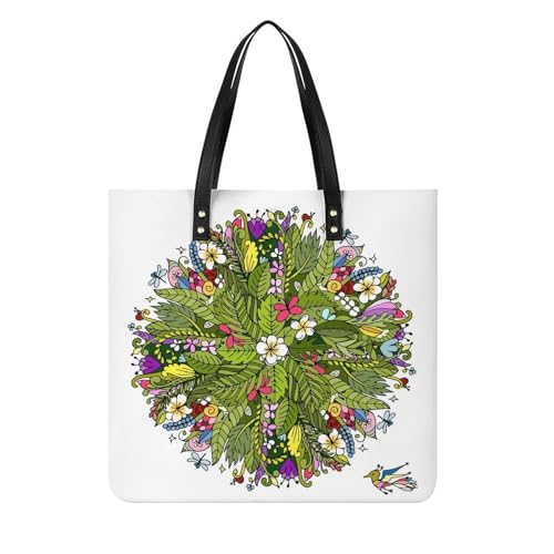 Sac à bandoulière fleurs tropicales aux finitions soignées pour femme