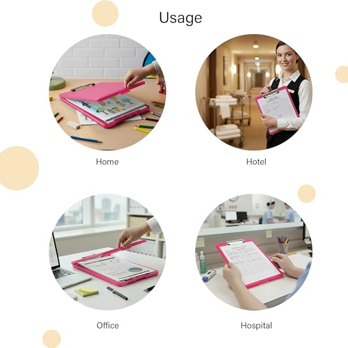 Image of oddpod Praise A4 Clip Pad /Clipboard with Storage Case for Paper and Document Storage 83002 (Deep Pink)