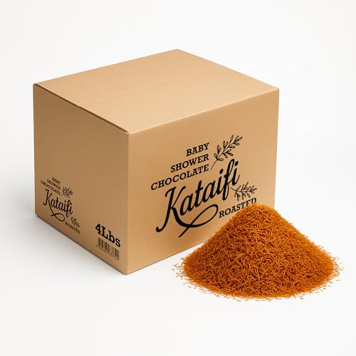 Kataifi tostado y seco (1,8 kg) – Hilo filo en rodajas para kadayif, Kunafa, Kanafeh, relleno de postre, barras de chocolate y dulces orientales