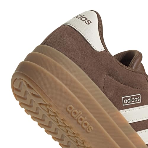 Image of adidas Womens Vl Court Bold Lace Up Sneakers Shoes Casual - Pink
