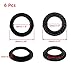 Oedema 6 Pcs Lamp Shade Adapter Rings Black Threaded Reducer 1-3/10 Inch(32mm) and 1-1/2 Inch(38mm) Replacement Lamp Parts for Glass Light Fixture Porcelain Socket