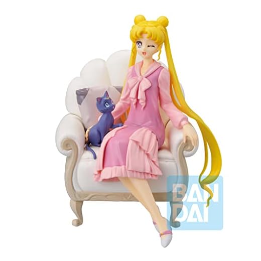 Banpresto Ichibansho - Figura Usagi y Luna Antique Style Sailor Moon, 13 cm, IS63682, Multicolor