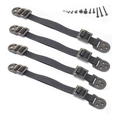 Heavy Duty Anti-Tip Furniture Straps Set for Child Proofing (4 Pieces) by Boxiki Kids. Adjustable Home Safety TV Wall Anchor and Earthquake Tipping Restraint Straps. (Black) Cover