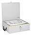 Produktbild Wedo 1021637 Dokumenten Ordnerkassette A4, 36,5 x 33 x 11 cm, Sicherheitsschloss, 2 Schlüssel, Koffergriff, Stahlblech, lichtgrau
