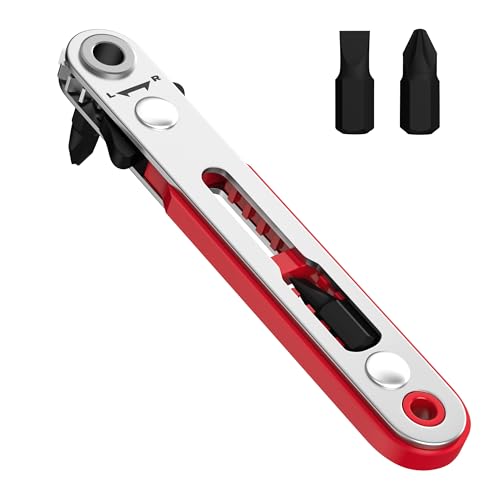 Image of Bates- Mini Ratchet Wrench Screwdriver, 2 Pack, 1 /4 inch Magnetic 90 Degree