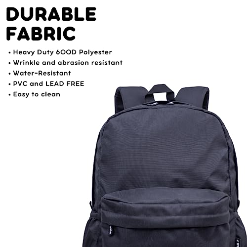 Image of J World Oz Middle School Backpack for Kids. Cute Laptop Bookbag for Girls Boys, Black