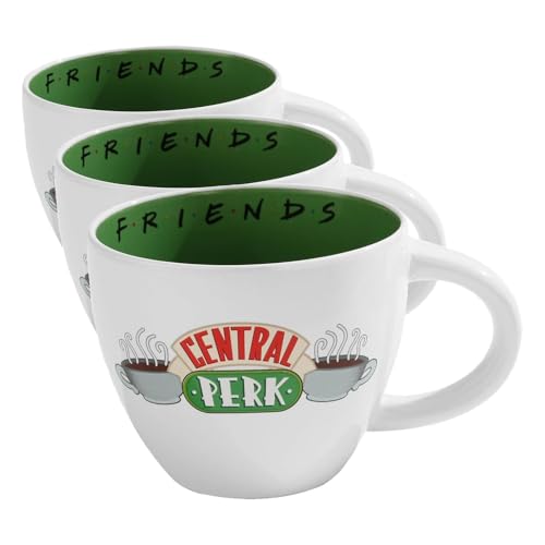 Image of Friends Central Perk Coffee Cup 22oz, Multi Colour (Pack of 3)