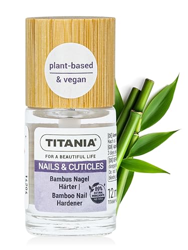 TITANIA® Bambus Nagelhärter 12ml mit Bambus Extrakt & Vitamin-Mix gegen brüchige Nägel, stärkt & schützt, Hautverträglichkeit dermatologisch bestätigt, Vegan