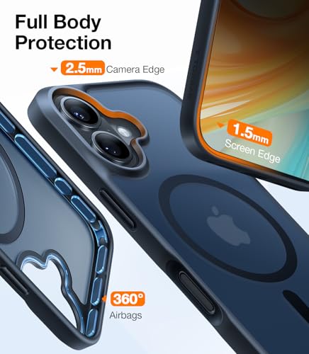 TORRAS for iPhone 16 Case with MagSafe, 12FT Military Grade Shockproof, Slim Thin but Sturdy - Image 3