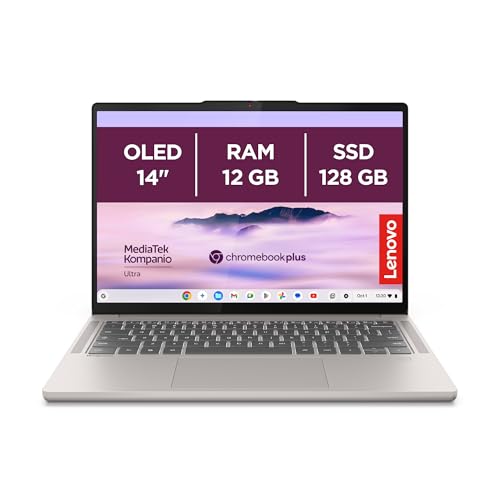 Lenovo Chromebook Plus 14 Notebook OLED WUXGA (1920x1200) MediaTek Kompanio U910 12GB RAM 128GB eMMC Wi-Fi7 ChromeOS - Seashell