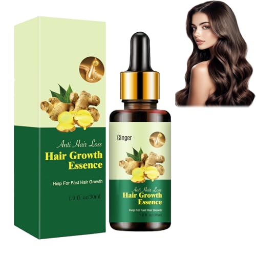 Hppsctink Huile de Croissance au Gingembre, 30ml Sérum Densifiant au Gingembre, Huile Capillaire au Gingembre, Réparer les Cheveux secs et crépus, Hydrater et lisser les Cheveux, shampoos