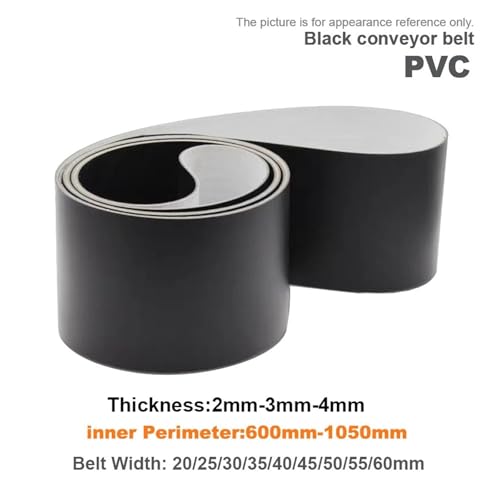 Cinta transportadora de PVC de alta tracción y acabado negro mate de 4.5cm 5