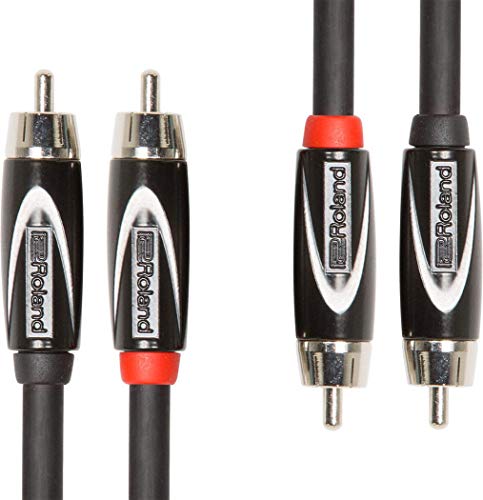 Roland Black Series Interconnect Cable, Dual Rca To Dual Rca, 5-Feet #TOP17