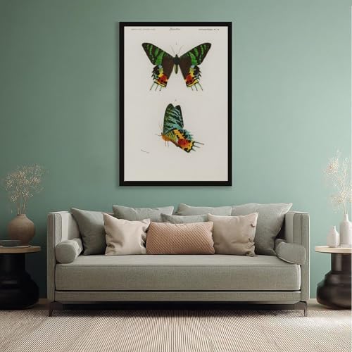 Poster rétro papillons style rustique toile poétique pour la maison - 5