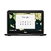 Price comparison product image Dell Chromebook 3180 11.6" HD Laptop Intel Celeron N3060 Processor, 4GB RAM, 16GB eMMC, Chrome OS - Black (Renewed)