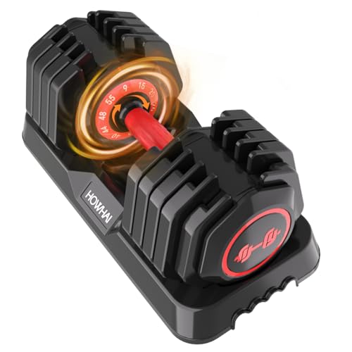 55lb Adjustable Dumbbell, 10 in 1 Hand Adjustable Weights Dumbbel...