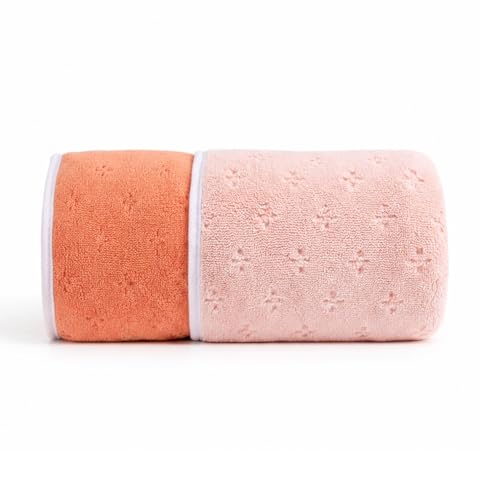 Image of MAXOSHINE Microfiber Towels for Bath Large Size-Reversible Bath Towel for Men and Women-Soft Coral Fleece Towel with Hook 600 GSM Quick Dry Super Absorbent-70 x 140 cm
