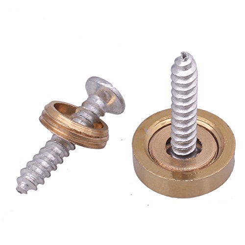 Clavos para decoración con tapa de tornillo metálico dorado, 20 piezas, 14 mm miniatura 4