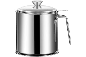 Kimilx 1.3L Kitchen Bacon Grease Container for Used Cooking Oil & Fry Oil