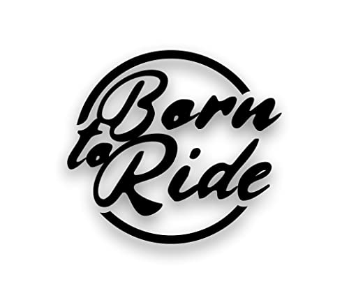 Pegatina de Vinilo para Casco Moto Born to Ride (Negro)