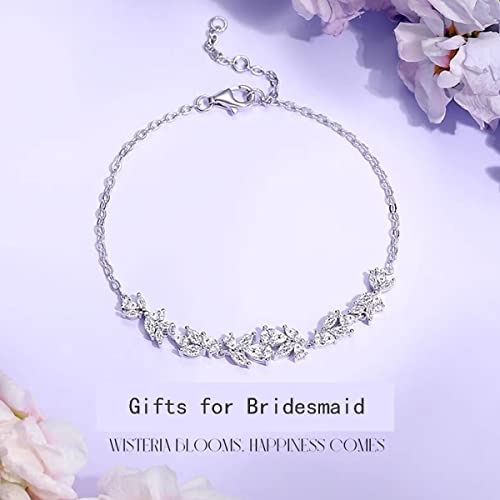 Bridesmaid Bracelet Cubic Zirconia Bracelet for Wedding Day Bridesmaid Jewelry Thank You Gift2