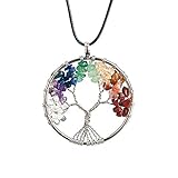 Einzigartig: Jede Chakra Kristall Halskette Anhänger ist handgefertigt und hat ihre eigenen Linien, Form und Größe, was ein einzigartiges und bestes Geschenk ist.