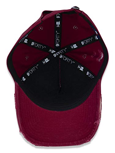 BONÉ NEW ERA 9FORTY A-FRAME ABA CURVA AJUSTÁVEL DESTROYED MLB NEW YORK YANKEES VERMELHO ESCURO