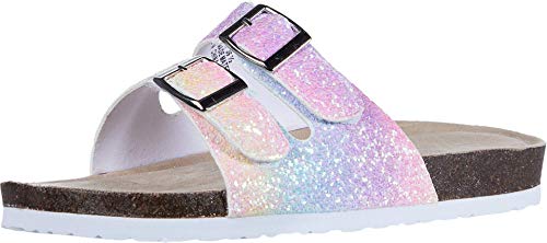 Nina Kids Laurette (Toddler/Little Big Kid) Slipper, Rainbow Chunky Glitter, 3 US Unisex