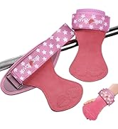 BREWIDAR Weight Lifting Wrist Straps, Double Layer Leather Weightlifting Wrist Straps for Deadlif...