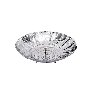 Sichumaria Vegetable Steamer Basket, Premium Stainless Steel Veggiecollapsible Steamer Basket – Foldable Vegetable Steamer for Cooking to Fits Various Size Pot
