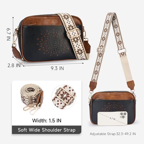Image of APHISON Crossbody Bags for Women Trendy,Vegan Leather Small Crossbody Purses Shoulder Handbags with Adjustable Strap