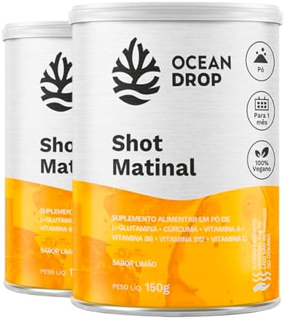 Kit 2 Shot Matinal Ocean Drop Vegano 150g Sabor Limão