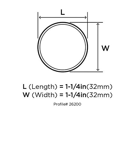 Image of Amerock 1-1 /4 inch Round Stainless Steel Cabinet Knob | Durable Stainless Steel drawer knob and cabinet hardware, ideal for kitchen and bathroom cabinets, dressers, and furniture