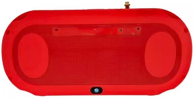 JMXLDS New Replacement Back Shell Housing Case Rear Cover with Touchpad Module for PS VITA 2000 PSV 2000 Console Red