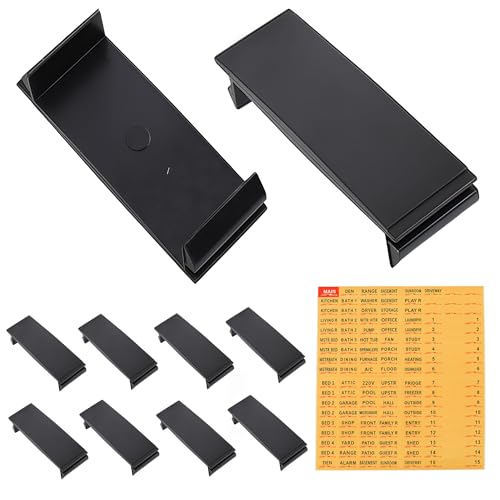 Universal Breaker Filler Plate for Load Centers 10 Pack, Use for Closing 1 inch Breaker Panel Blanks, with Electrical Panel Label