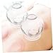 SEWOART 5pcs Thickened Glass Cupping Therapy Durable Vacuum Suction Cups for Home Use Promotes Metabolism and Blood and Practical Massage Therapy Kit